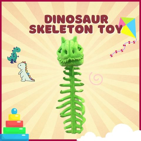 🔥Last Day Sale 40% OFF🔥SillyDino-Dinosaur Skeleton Toy - Soft & Silly, Fun Costume Prop️🎉