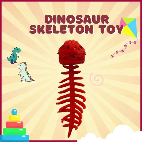 🔥Last Day Sale 40% OFF🔥SillyDino-Dinosaur Skeleton Toy - Soft & Silly, Fun Costume Prop️🎉