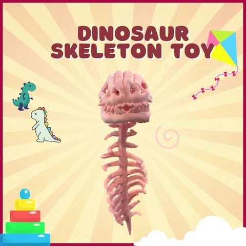 🔥Last Day Sale 40% OFF🔥SillyDino-Dinosaur Skeleton Toy - Soft & Silly, Fun Costume Prop️🎉
