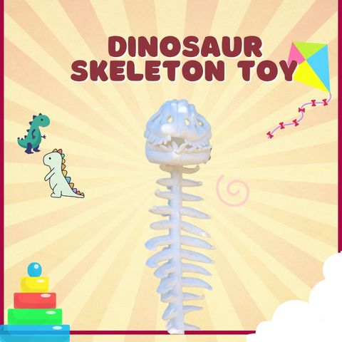 🔥Last Day Sale 40% OFF🔥SillyDino-Dinosaur Skeleton Toy - Soft & Silly, Fun Costume Prop️🎉