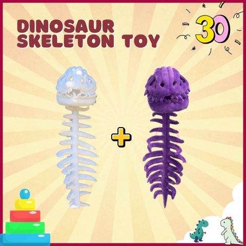 🔥Last Day Sale 40% OFF🔥SillyDino-Dinosaur Skeleton Toy - Soft & Silly, Fun Costume Prop️🎉