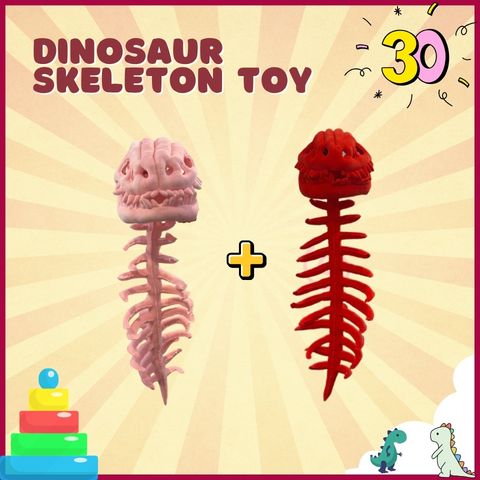 🔥Last Day Sale 40% OFF🔥SillyDino-Dinosaur Skeleton Toy - Soft & Silly, Fun Costume Prop️🎉